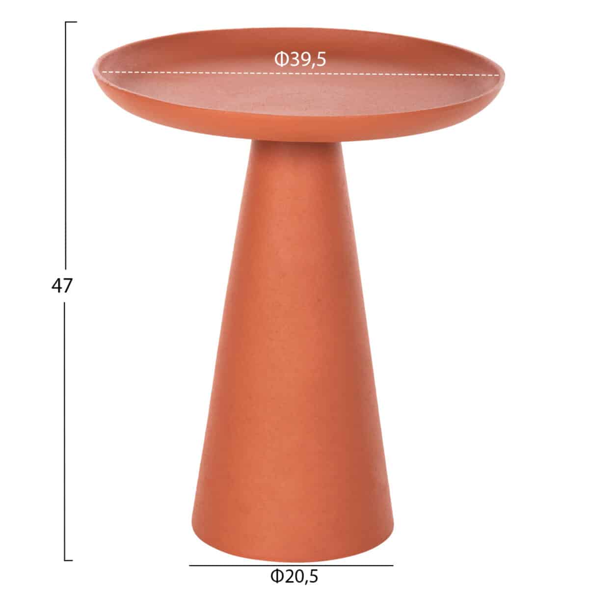 ΒΟΗΘΗΤΙΚΟ ΤΡΑΠΕΖΑΚΙ DELCON HM4247.06 ΜΕΤΑΛΛΟ ΣΕ ΠΟΡΤΟΚΑΛΙ Φ39,5x47Υεκ. - Image 2