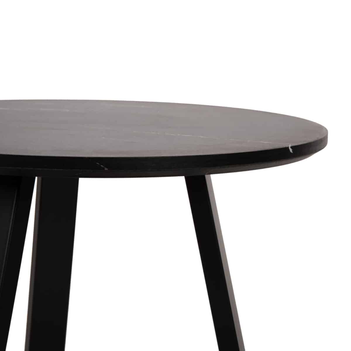 boithitiko-trapezaki-fb9958701-mdf-mayro-3 ΒΟΗΘΗΤΙΚΟ ΤΡΑΠΕΖΑΚΙ ROCKET HM9587.01 MDF ΜΑΥΡΟ ΜΑΡΜΑΡΟ-ΜΑΥΡΗ ΜΕΤΑΛΛΙΚΗ ΒΑΣΗ Φ45x55Υεκ. - Image 4