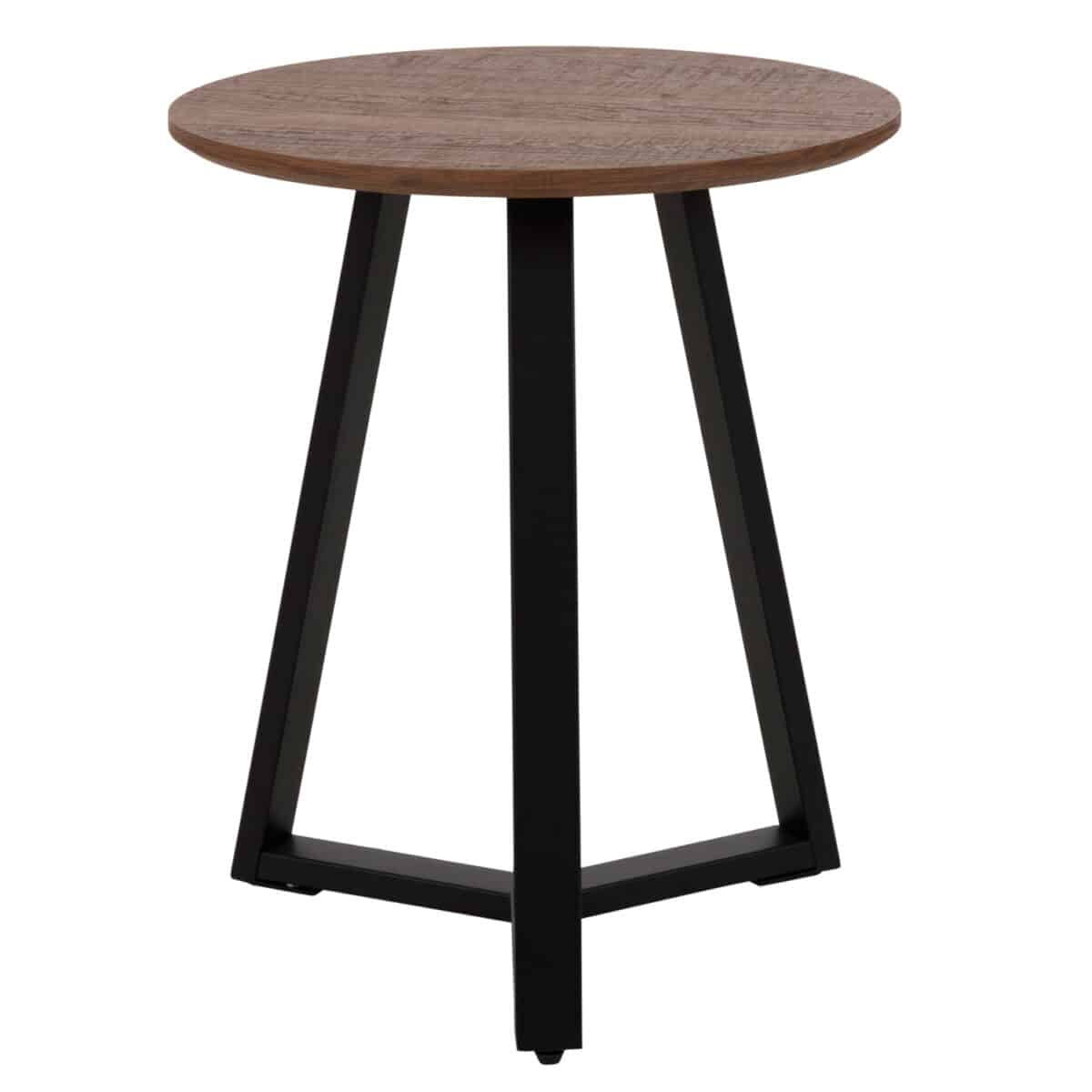 boithitiko-trapezaki-fb9958704-mdf-karyd-2 ΒΟΗΘΗΤΙΚΟ ΤΡΑΠΕΖΑΚΙ ROCKET HM9587.04 MDF ΚΑΡΥΔΙ-ΜΑΥΡΗ ΜΕΤΑΛΛΙΚΗ ΒΑΣΗ Φ45x55Υεκ. - Image 3