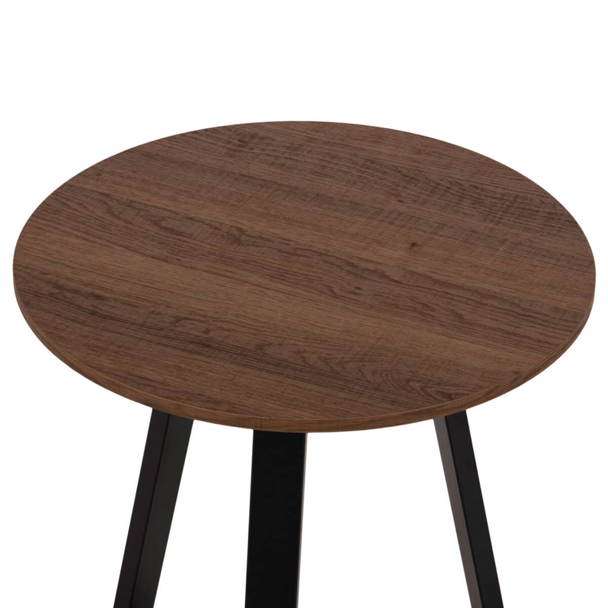 boithitiko-trapezaki-fb9958704-mdf-karyd-4 ΒΟΗΘΗΤΙΚΟ ΤΡΑΠΕΖΑΚΙ ROCKET HM9587.04 MDF ΚΑΡΥΔΙ-ΜΑΥΡΗ ΜΕΤΑΛΛΙΚΗ ΒΑΣΗ Φ45x55Υεκ. - Image 5