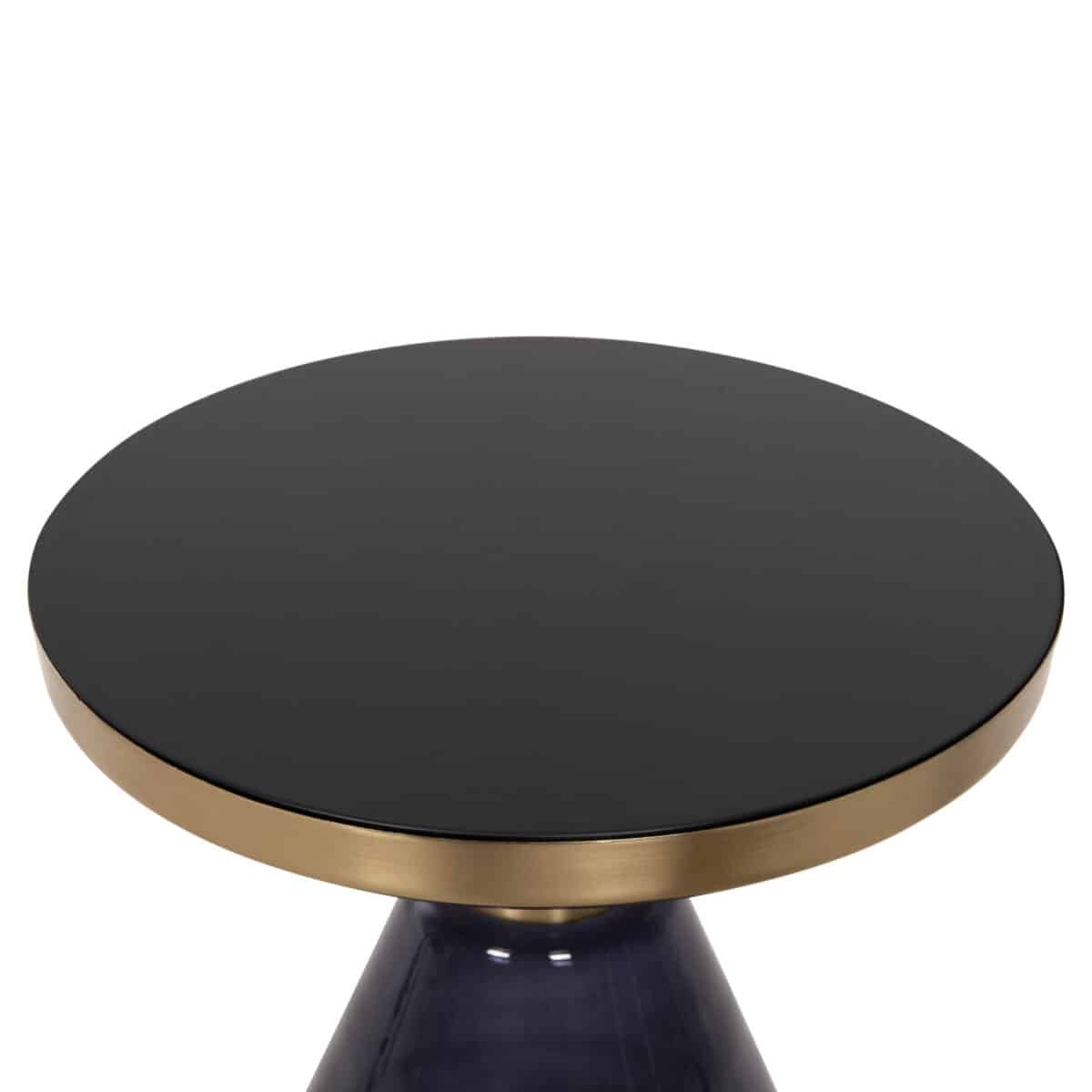 ΒΟΗΘΗΤΙΚΟ ΤΡΑΠΕΖΑΚΙ DEMMY HM9727 ΜΑΥΡΟ & ΜΟΒ ΓΥΑΛΙ-ΧΡΥΣΟ ΜΕΤΑΛΛΟ Φ41x48Υεκ - Image 4