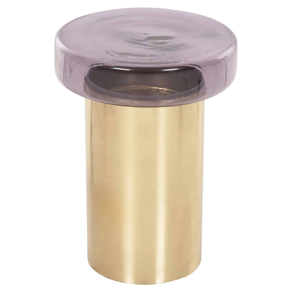 ΒΟΗΘΗΤΙΚΟ ΤΡΑΠΕΖΑΚΙ CARMO HM9728 ΜΩΒ ΓΥΑΛΙ-ΧΡΥΣΟ ΜΕΤΑΛΛΟ Φ39Χ54Υεκ - Image 3