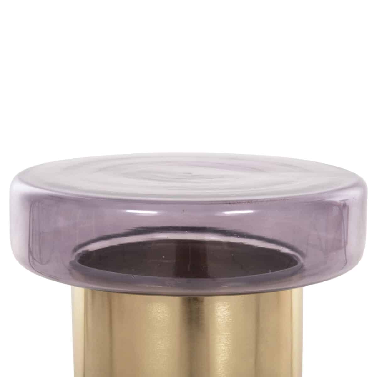 ΒΟΗΘΗΤΙΚΟ ΤΡΑΠΕΖΑΚΙ CARMO HM9728 ΜΩΒ ΓΥΑΛΙ-ΧΡΥΣΟ ΜΕΤΑΛΛΟ Φ39Χ54Υεκ - Image 5