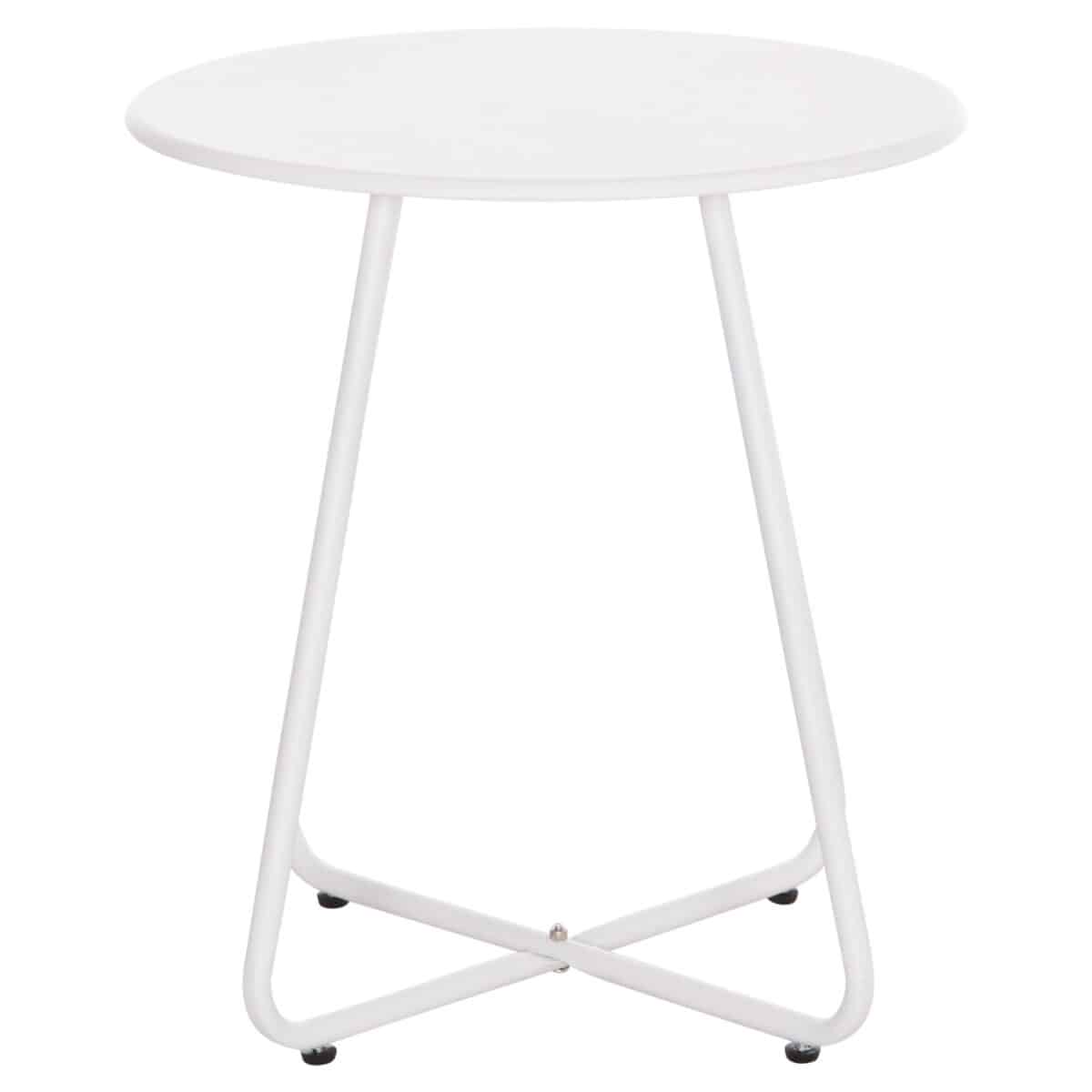 ΒΟΗΘΗΤΙΚΟ ΤΡΑΠΕΖΑΚΙ ΜΕΤΑΛΛΙΚΟ ΣΤΡΟΓΓΥΛΟ SAMMON HM6271.02 ΛΕΥΚΟ Φ45x50Υεκ - Image 4