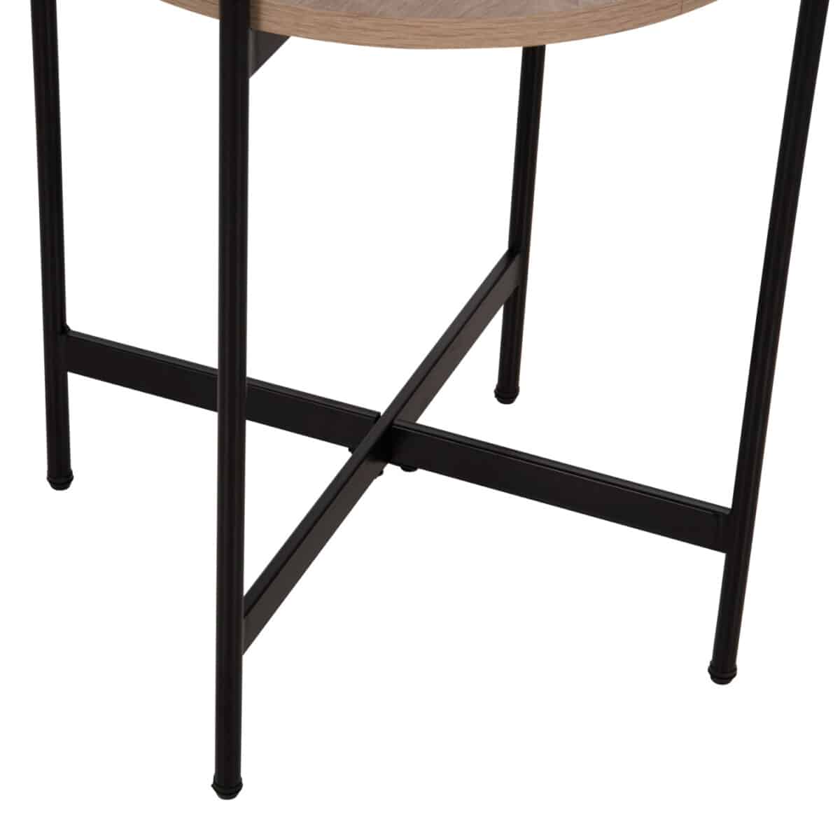 ΒΟΗΘΗΤΙΚΟ ΤΡΑΠΕΖΙ HM9589.03 MDF SONAMA-ΜΑΥΡΗ ΜΕΤΑΛΛΙΚΗ ΒΑΣΗ Φ50x55Υεκ. - Image 6