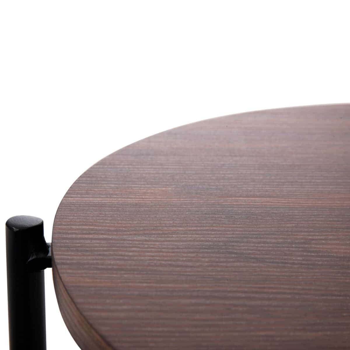 ΒΟΗΘΗΤΙΚΟ ΤΡΑΠΕΖΙ SYLO HM9618.02 MDF ΣΕ ΚΑΡΥΔΙ-ΜΑΥΡΟ ΜΕΤΑΛΛΟ Φ44x66Υεκ. - Image 6