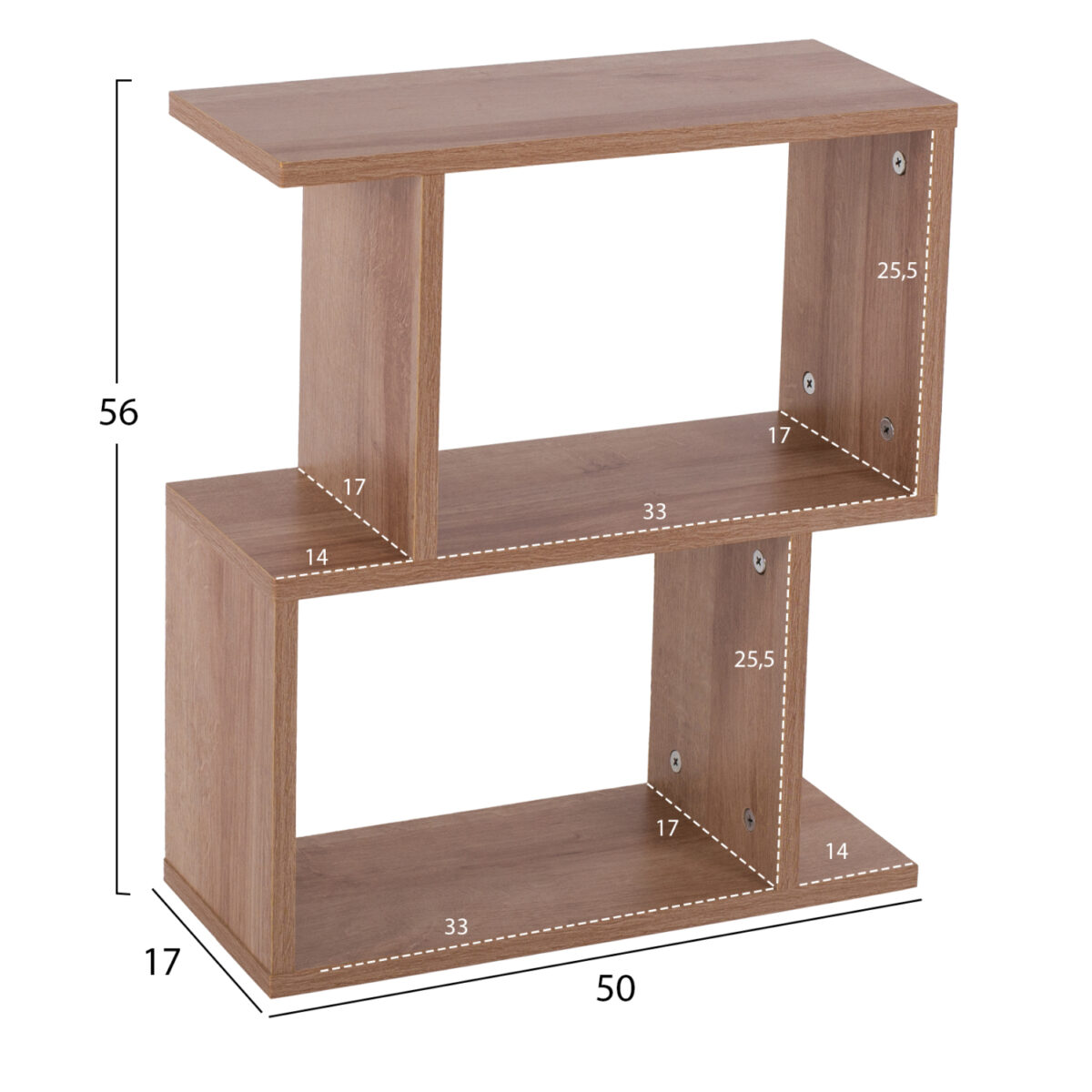 boithitiko-trapezi-me-rafia-melamini-se-1 ΒΟΗΘΗΤΙΚΟ ΤΡΑΠΕΖΙ ΜΕ ΡΑΦΙΑ AMEER ΜΕΛΑΜΙΝΗ ΣΕ ΦΥΣΙΚΟ ΧΡΩΜΑ HM8881.11 50x17x56Υεκ. - Image 2