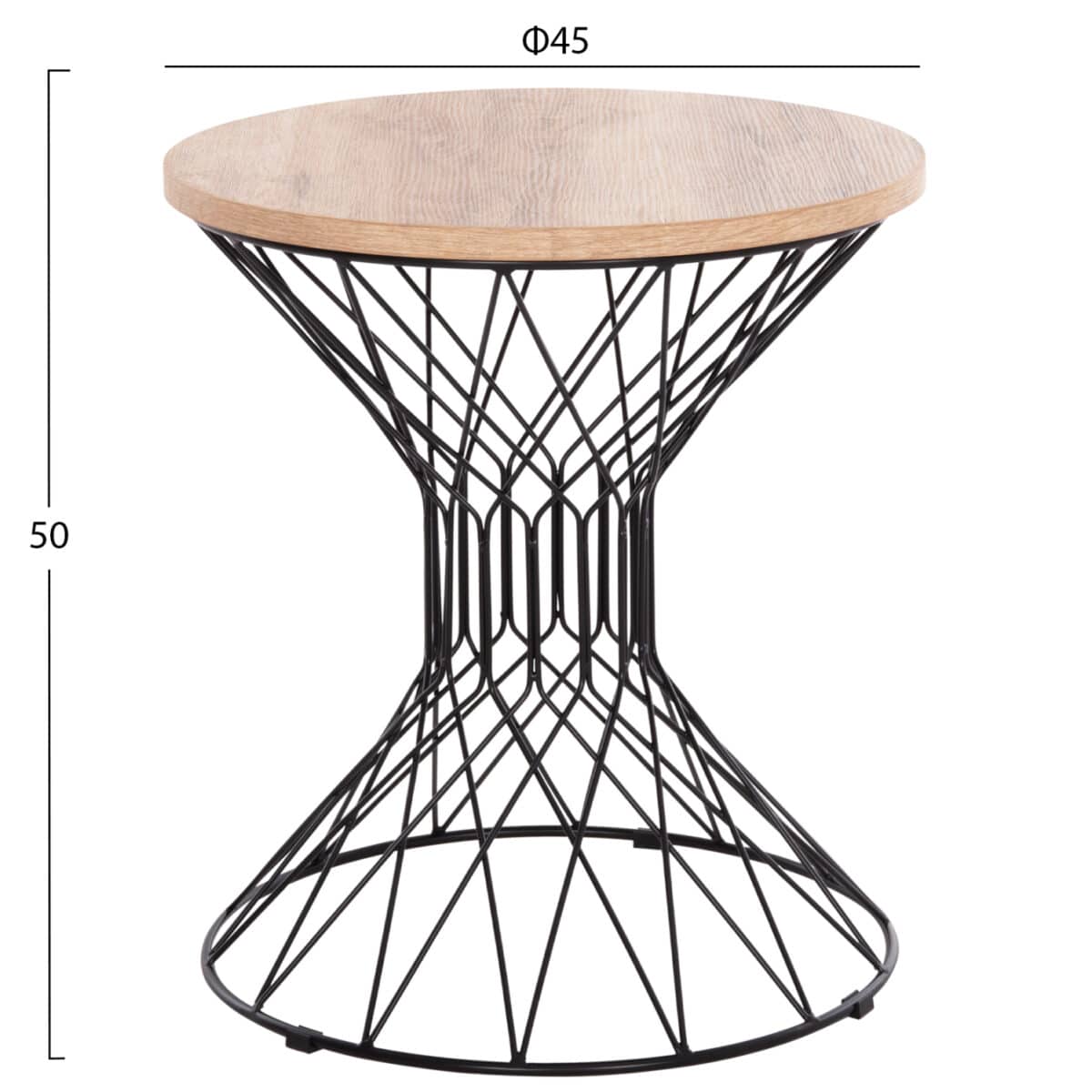 boithitiko-trapezi-salonioy-fb91803803-m-1 ΒΟΗΘΗΤΙΚΟ ΤΡΑΠΕΖΙ ΣΑΛΟΝΙΟΥ KEON HM18038.03 MDF TOP ΣΕ ΣΟΝΑΜΑ-ΜΕΤΑΛΛΟ Φ45x50Υεκ. - Image 2