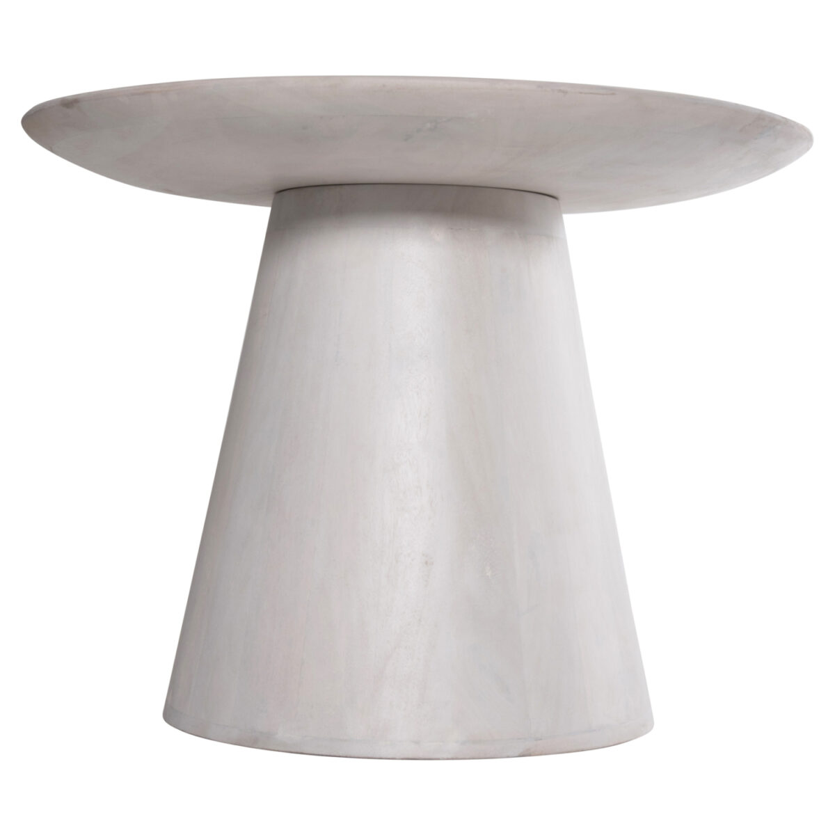 ΒΟΗΘΗΤΙΚΟ ΤΡΑΠΕΖΙ ΣΤΡΟΓΓΥΛΟ ROSS HM9708 ΜΑΣΙΦ ΞΥΛΟ MANGO ΣΕ ΛΕΥΚΟ Φ45x48Υεκ. - Image 5