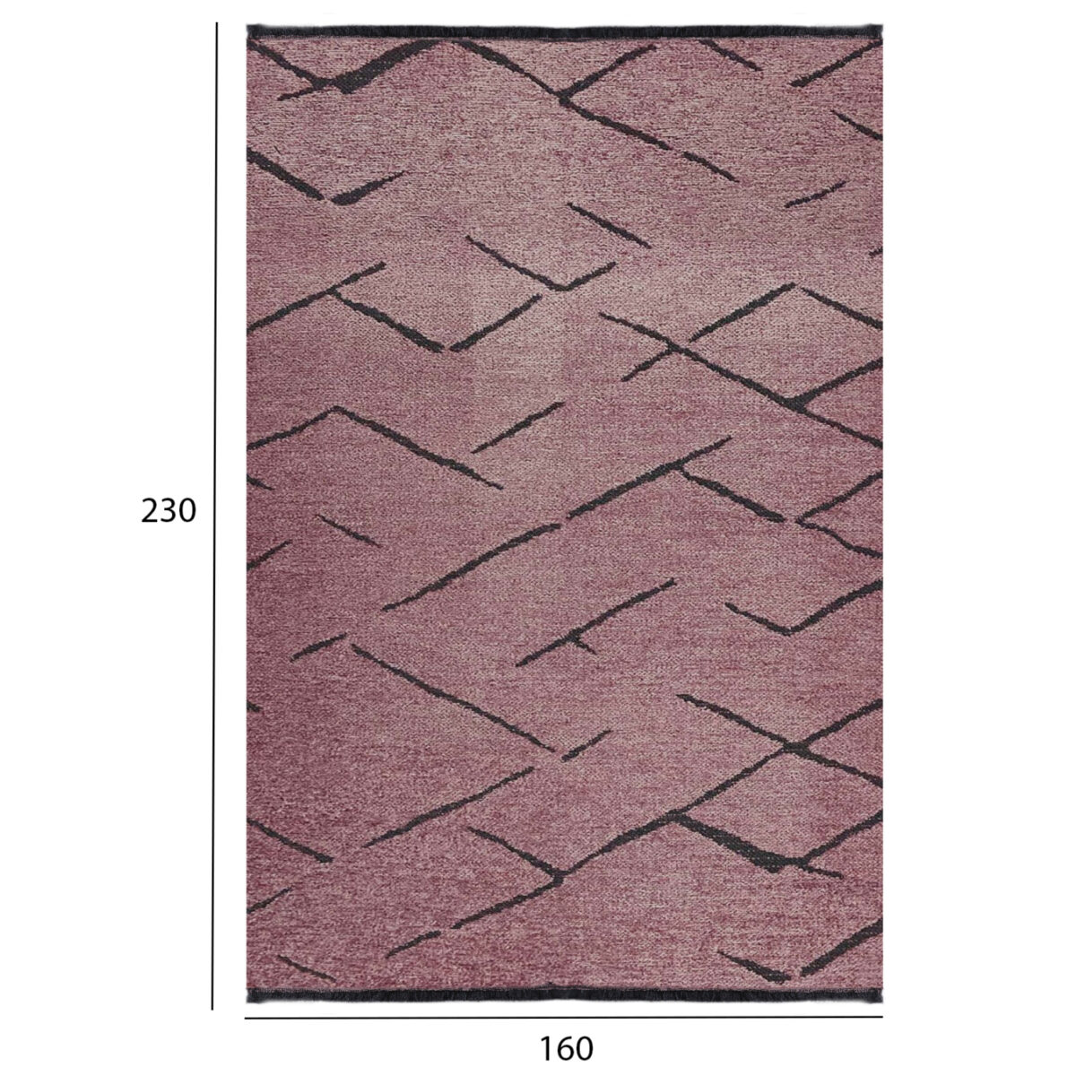 ΧΑΛΙ ΣΑΛΟΝΙΟΥ CALLISTO ΜΕ ΚΡΟΣΙΑ HM7674.06 ΣΑΠΙΟ ΜΗΛΟ ΜΑΥΡΟ 160Χ230 εκ. - Image 2