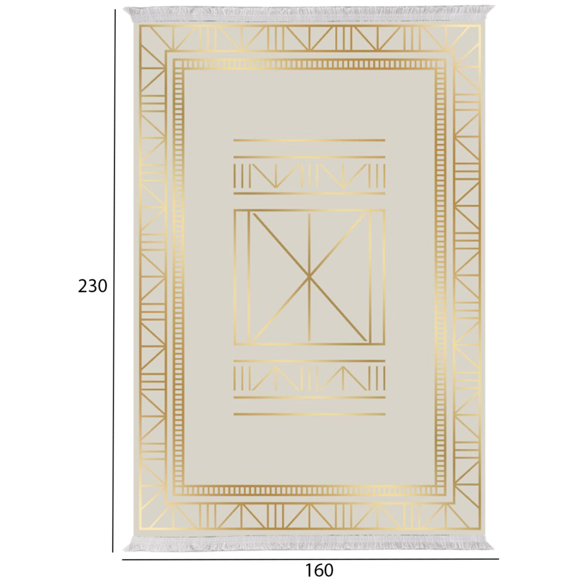 ΧΑΛΙ ΣΑΛΟΝΙΟΥ ΜΕ ΚΡΟΣΙΑ JOSIANE ΜΠΕΖ ΧΡΥΣΟ HM7675.34 160X230εκ. - Image 2