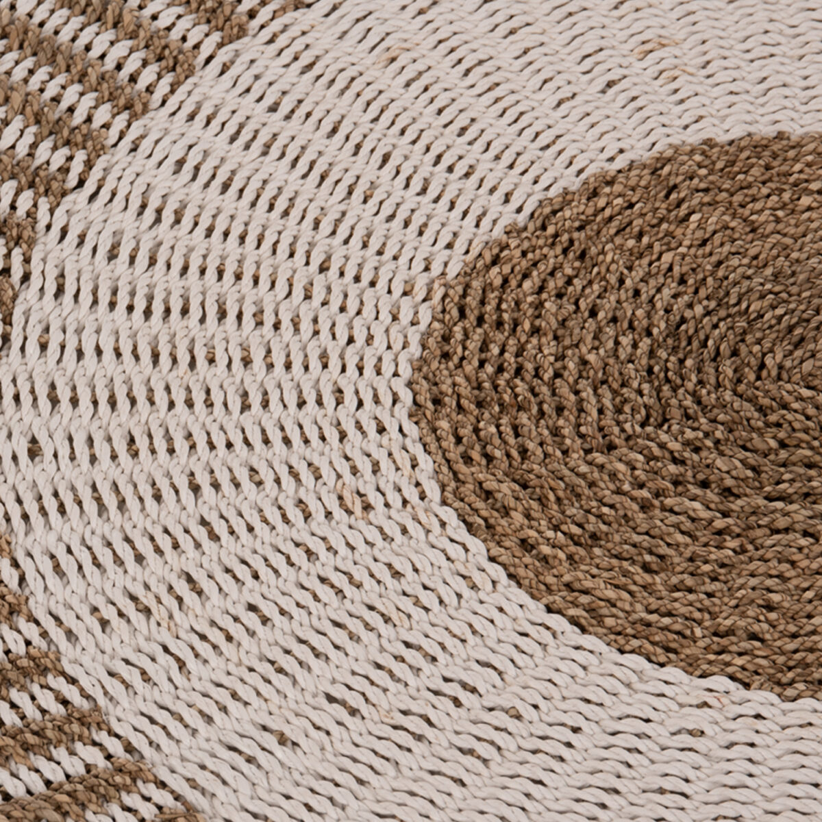 ΧΑΛΙ ΣΤΡΟΓΓΥΛΟ KIRKI HM7840 ΑΠΟ ΦΥΣΙΚΕΣ ΙΝΕΣ SEAGRASS ΛΕΥΚΟ-ΦΥΣΙΚΟ Φ120εκ - Image 3