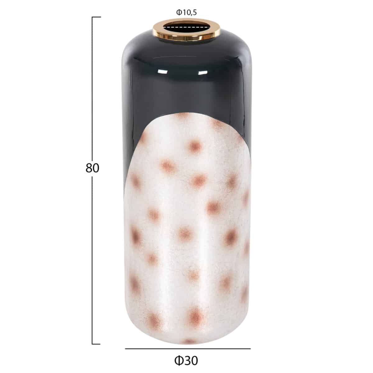 ΔΙΑΚΟΣΜΗΤΙΚΟ BAZO ΔΑΠΕΔΟΥ RAKSASA ΗΜ4231.05 ΜΕΤΑΛΛΟ ΣΕ ΜΠΛΕ ΑΝΘΡΑΚΙ-ΑΣΗΜΙ Φ30x80Υεκ - Image 2