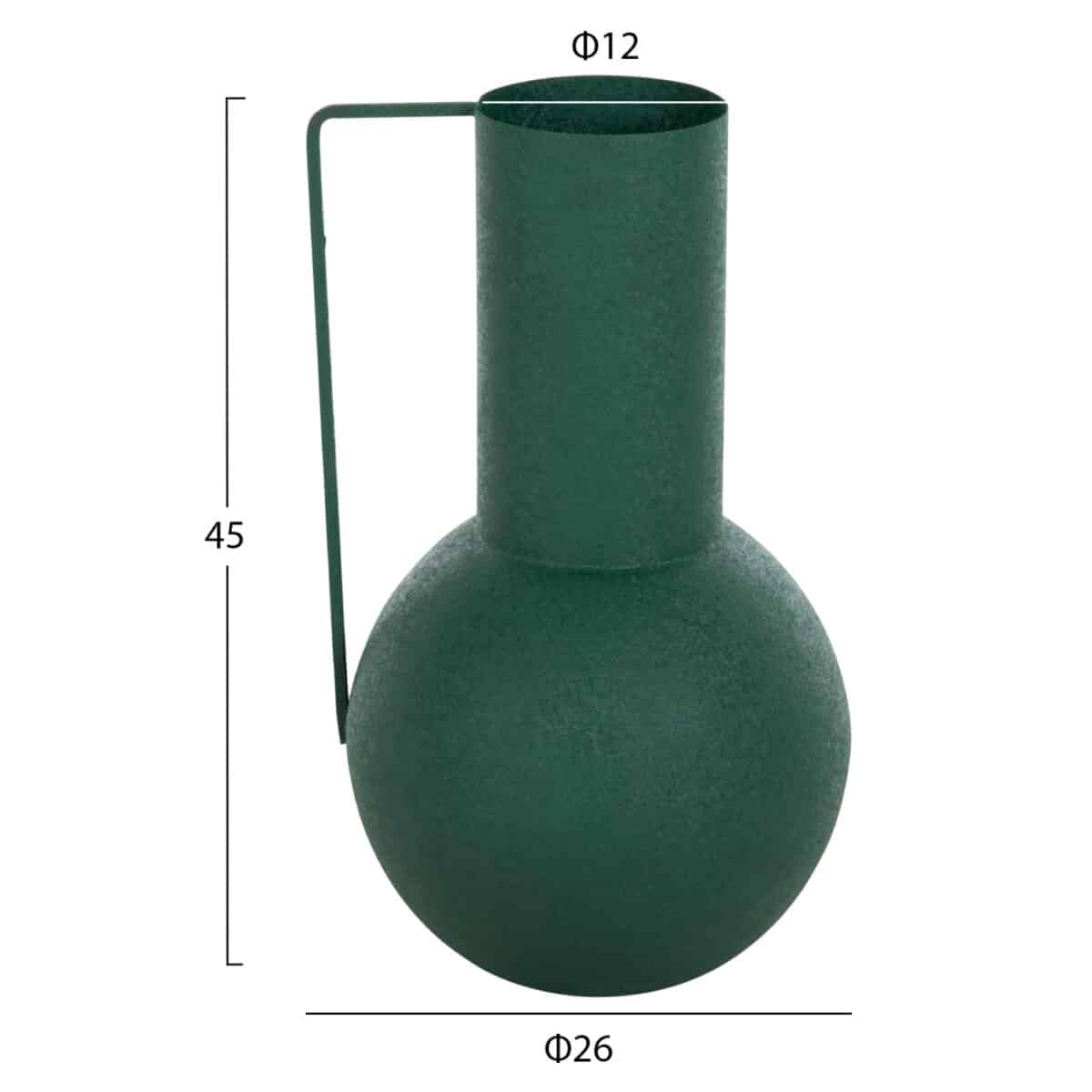 ΔΙΑΚΟΣΜΗΤΙΚΟ BAZO FLAGON HM4260.03 ΜΕΤΑΛΛΟ ΣΕ ΠΡΑΣΙΝΟ Φ26x45Υ εκ. - Image 2
