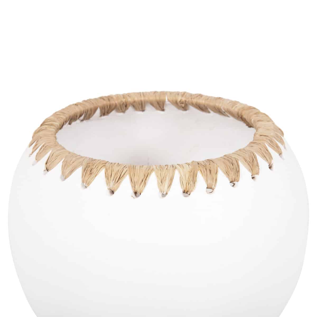 ΔΙΑΚΟΣΜΗΤΙΚΟ ΒΑΖΟ HM4375 ΤΕΡΑΚΟΤΑ ΣΕ ΛΕΥΚΟ ΜΕ ΠΛΕΞΗ ΨΑΘΑΣ ΣΤΟ ΣΤΟΜΙΟ Φ29x23Υεκ. - Image 5