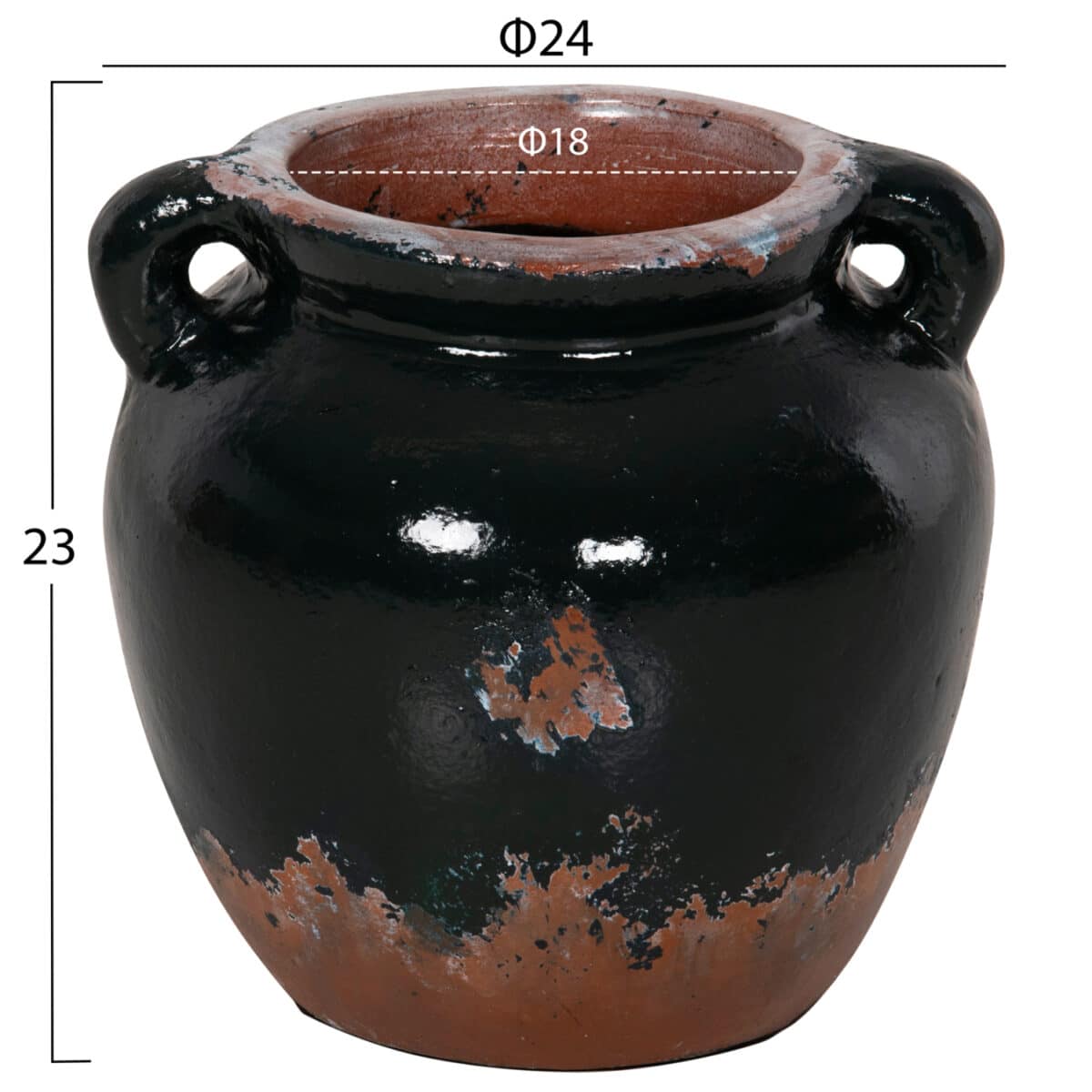 ΔΙΑΚΟΣΜΗΤΙΚΟ ΒΑΖΟ HM4380 ΤΕΡΑΚΟΤΑ ΣΕ ANTIQUE ΠΡΑΣΙΝΗ ΑΠΟΧΡΩΣΗ Φ26Χ26Yεκ. - Image 2