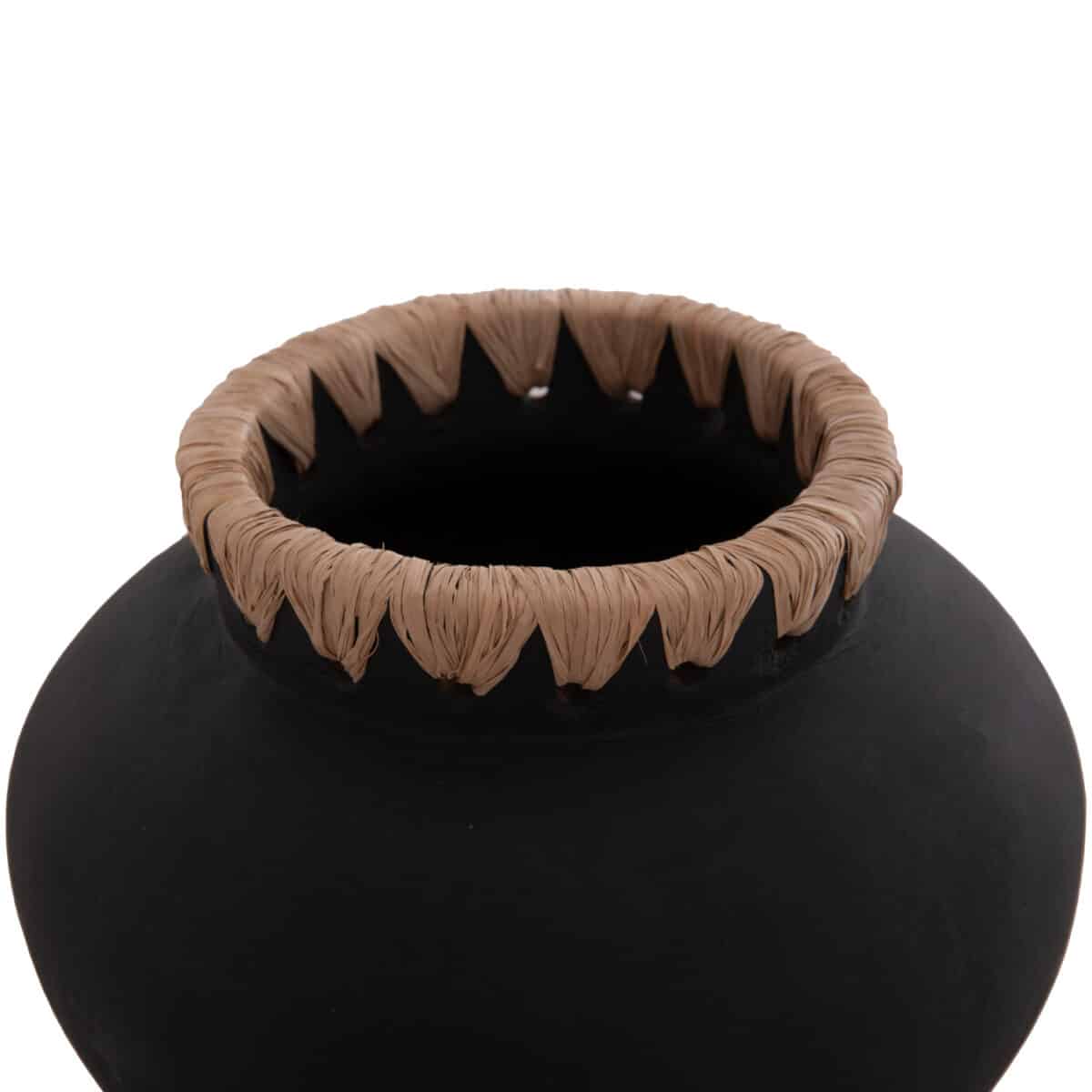 ΔΙΑΚΟΣΜΗΤΙΚΟ ΒΑΖΟ RENTON(S) HM4733 ΤΕΡΑΚΟΤΑ ΜΑΥΡH-ΠΛΕΞΗ ΨΑΘΑΣ ΣΤΟ ΣΤΟΜΙΟ Φ23x19Υεκ - Image 4