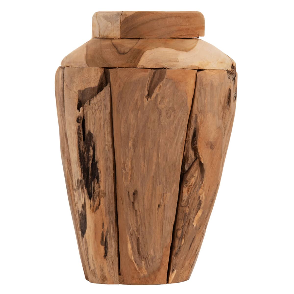 ΔΙΑΚΟΣΜΗΤΙΚΟ ΒΑΖΟ HM7917 ΑΠΟ ΚΟΜΜΑΤΙΑ ΑΝΑΚΥΚΛΩΜΕΝΟΥ ΞΥΛΟΥ TEAK ΣΕ ΦΥΣΙΚΟ Φ15x30Y εκ. - Image 3