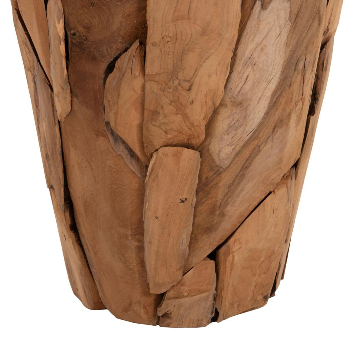 ΔΙΑΚΟΣΜΗΤΙΚΟ ΒΑΖΟ ZENIA HM7919 ΑΠΟ ΚΟΜΜΑΤΙΑ ΑΝΑΚΥΚΛΩΜΕΝΟΥ ΞΥΛΟΥ TEAK ΣΕ ΦΥΣΙΚΟ Φ30x60Y εκ. - Image 6