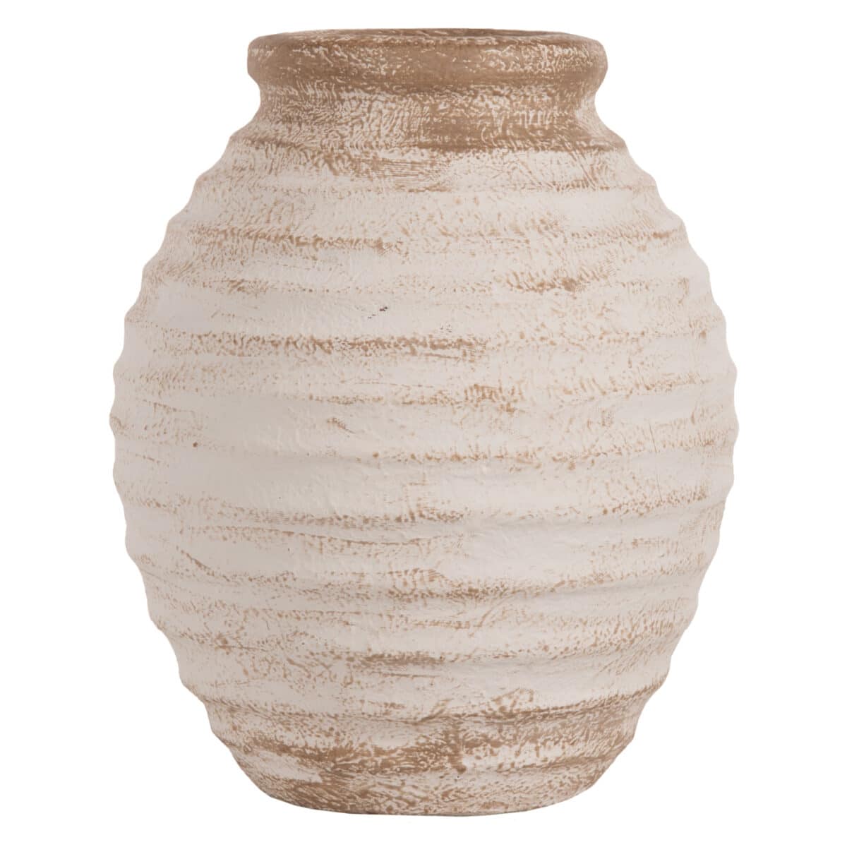 ΔΙΑΚΟΣΜΗΤΙΚΟ ΒΑΖΟ PYDNA HM7940 ΤΕΡΑΚΟΤΑ ΣΕ ANTIQUE ΛΕΥΚΟ ΜΠΕΖ ΧΡΩΜΑ Φ20x25Y εκ. - Image 3