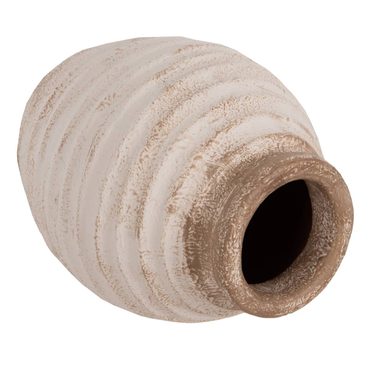 ΔΙΑΚΟΣΜΗΤΙΚΟ ΒΑΖΟ PYDNA HM7940 ΤΕΡΑΚΟΤΑ ΣΕ ANTIQUE ΛΕΥΚΟ ΜΠΕΖ ΧΡΩΜΑ Φ20x25Y εκ. - Image 4