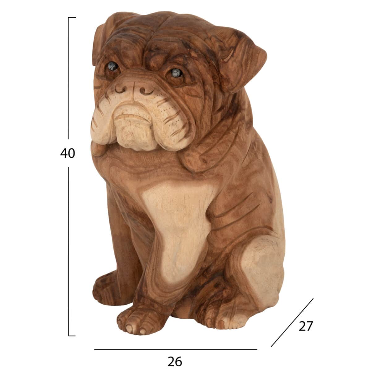 ΔΙΑΚΟΣΜΗΤΙΚΟ ΔΑΠΕΔΟΥ DOZER BULLDOG ΞΥΛO SUAR ΣΕ ΦΥΣΙΚΟ ΧΡΩΜΑ HM7924 26x27x40Y εκ. - Image 2