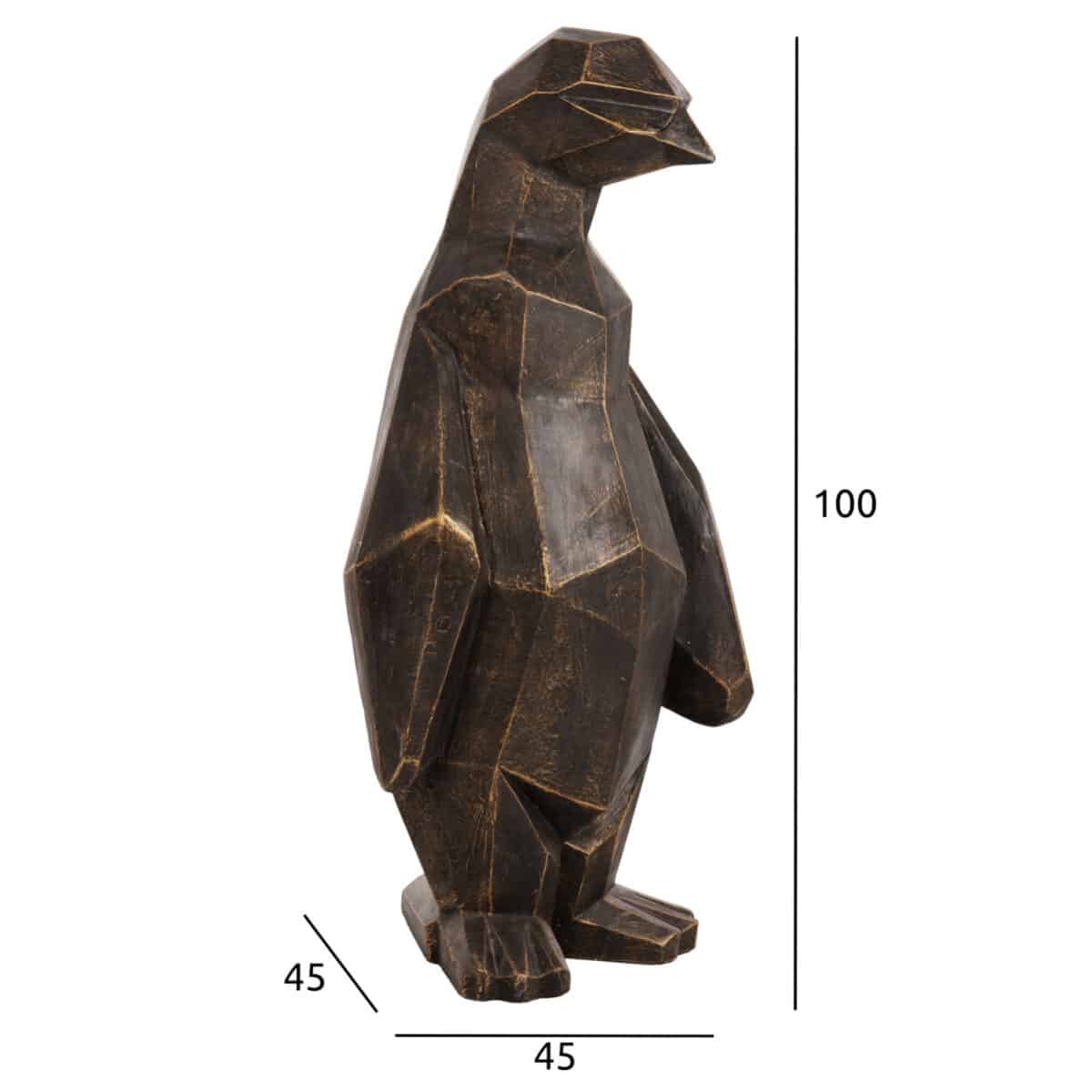 ΔΙΑΚΟΣΜΗΤΙΚΟ ΔΑΠΕΔΟΥ PENGUIN HM7914 GRC ΣΕ ΜΑΥΡΗ ΠΑΤΙΝΑ ΜΕ ΧΡΥΣΕΣ ΛΕΠΤΟΜΕΡΕΙΕΣ 45x45x100Y εκ. - Image 2