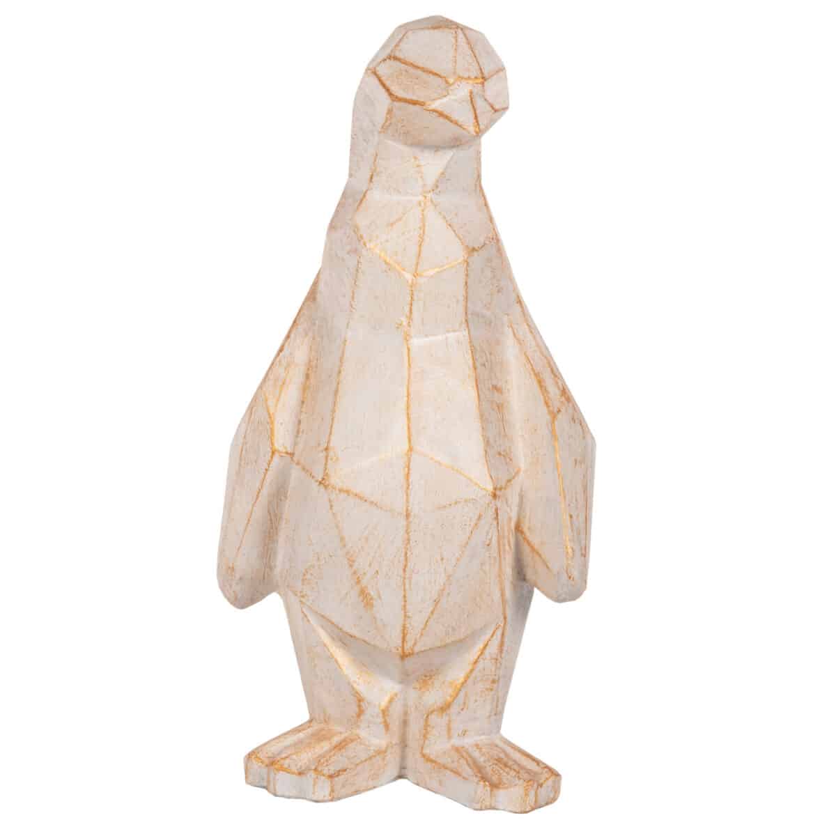 ΔΙΑΚΟΣΜΗΤΙΚΟ ΔΑΠΕΔΟΥ PENGUIN HM7915 GRC ΣΕ ΛΕΥΚΗ ΠΑΤΙΝΑ ΜΕ ΧΡΥΣΕΣ ΛΕΠΤΟΜΕΡΕΙΕΣ 30x20x60Υεκ. - Image 3