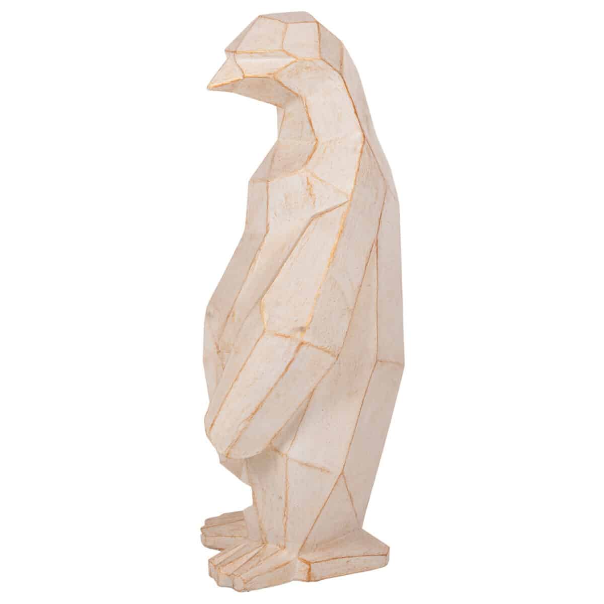 ΔΙΑΚΟΣΜΗΤΙΚΟ ΔΑΠΕΔΟΥ PENGUIN HM7916 GRC ΣΕ ΛΕΥΚΗ ΠΑΤΙΝΑ ΜΕ ΧΡΥΣΕΣ ΛΕΠΤΟΜΕΡΕΙΕΣ 45x45x100Υεκ. - Image 4