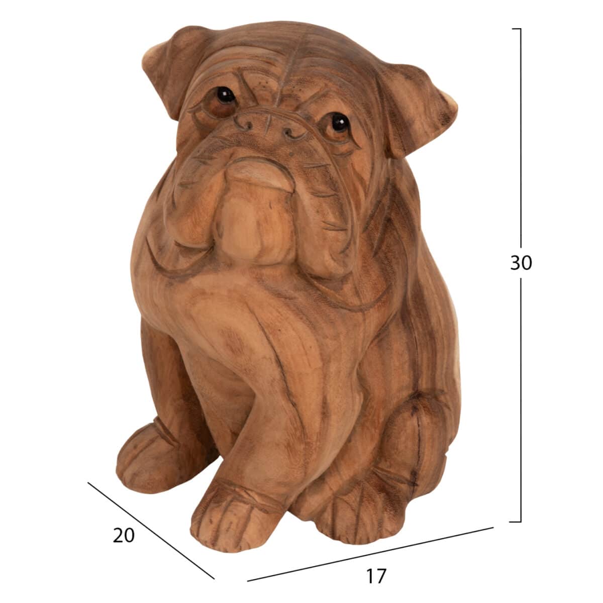 ΔΙΑΚΟΣΜΗΤΙΚΟ ΔΑΠΕΔΟΥ HM7926 DOZER BULLDOG ΞΥΛΟ SUAR ΣΕ ΦΥΣΙΚΟ ΧΡΩΜΑ 20x17x30Υεκ. - Image 2