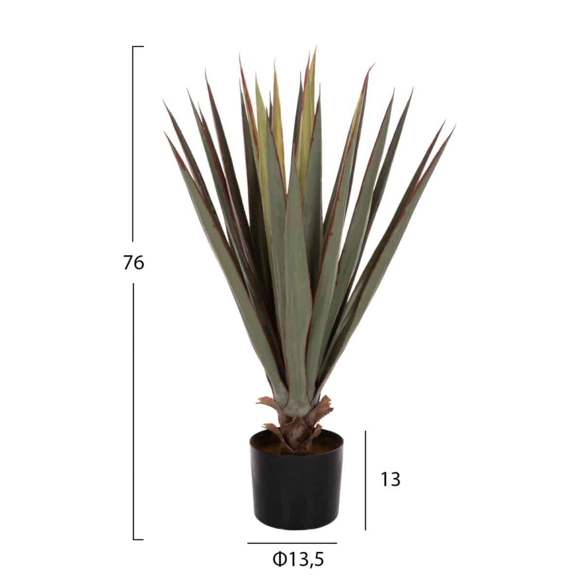 ΔΙΑΚΟΣΜΗΤΙΚΟ ΣΥΝΘΕΤΙΚΟ ΦΥΤΟ HM7985 SISAL AGAVE ΣΕ ΓΛΑΣΤΡΑ  Φ13,5x13-76Υεκ. - Image 2