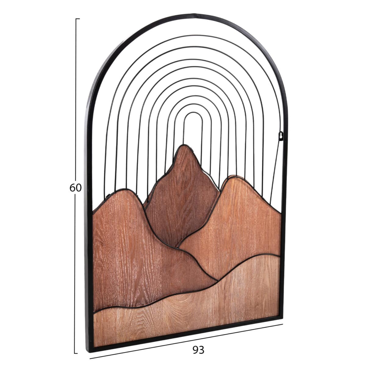 ΔΙΑΚΟΣΜΗΤΙΚΟ ΤΟΙΧΟΥ HM4220 ΔΙΑΦΟΡΕΣ ΑΠΟΧΡΩΣΕΙΣ ΞΥΛΟΥ-ΜΑΥΡΟ ΜΕΤΑΛΛΟ 60x3,5x93Υεκ. - Image 2