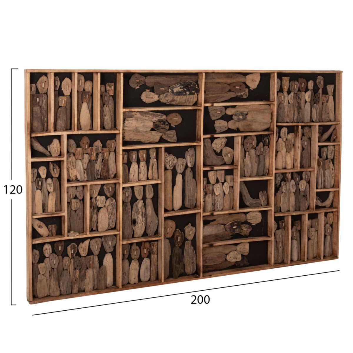 ΔΙΑΚΟΣΜΗΤΙΚΟ ΤΟΙΧΟΥ MYST HM4281 ΚΑΔΡΟ ΜΕ ΦΙΓΟΥΡΕΣ ΑΠΟ DRIFTWOOD 200x6x120Υεκ. - Image 2