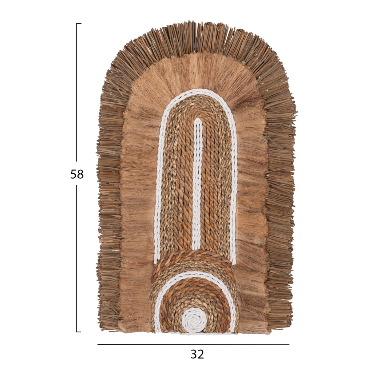 ΔΙΑΚΟΣΜΗΤΙΚΟ ΤΟΙΧΟΥ ME ΑΜΠΑΚΑ ΣΕ ΧΡΩΜΑ ΦΥΣΙΚΟ 32X58X8εκ.HM7791 - Image 2