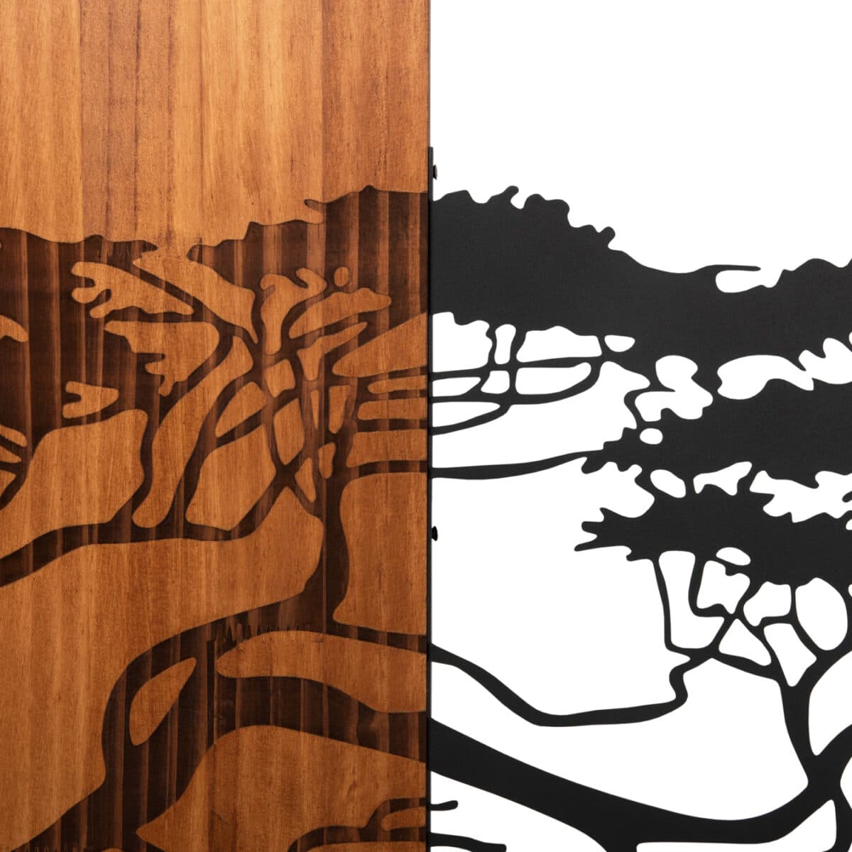 ΔΙΑΚΟΣΜΗΤΙΚΟ ΤΟΙΧΟΥ ΣΧΗΜΑ ΔΕΝΤΡΟΥ HM4653 ΜΕΤΑΛΛΟ-ΞΥΛΟ 148x3x70Υεκ. - Image 5