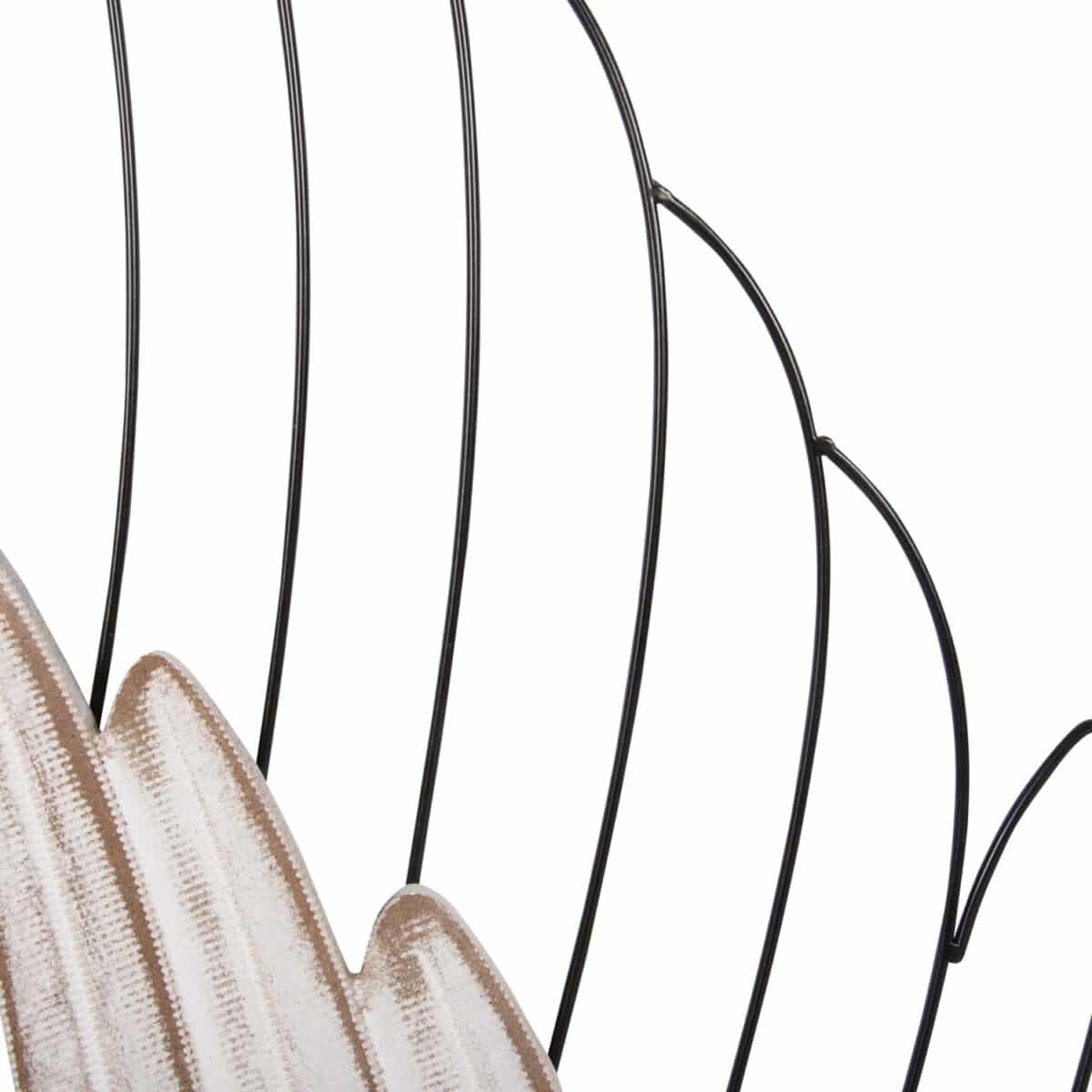 ΔΙΑΚΟΣΜΗΤΙΚΟ ΤΟΙΧΟΥ ΣΕΤ 2ΤΜΧ ΦΤΕΡΑ HM4223 MDF ΣΕ ΛΕΥΚΟ-ΜΑΥΡΟ ΜΕΤΑΛΛΟ 39x1,5x92Υ εκ. - Image 4