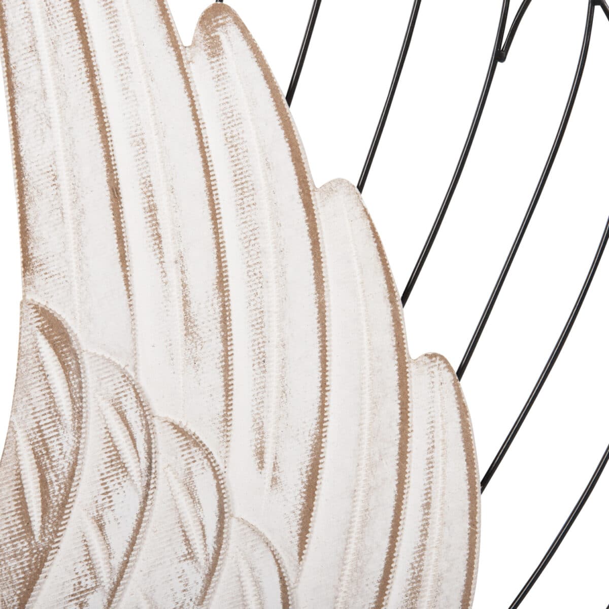 ΔΙΑΚΟΣΜΗΤΙΚΟ ΤΟΙΧΟΥ ΣΕΤ 2ΤΜΧ ΦΤΕΡΑ HM4223 MDF ΣΕ ΛΕΥΚΟ-ΜΑΥΡΟ ΜΕΤΑΛΛΟ 39x1,5x92Υ εκ. - Image 5