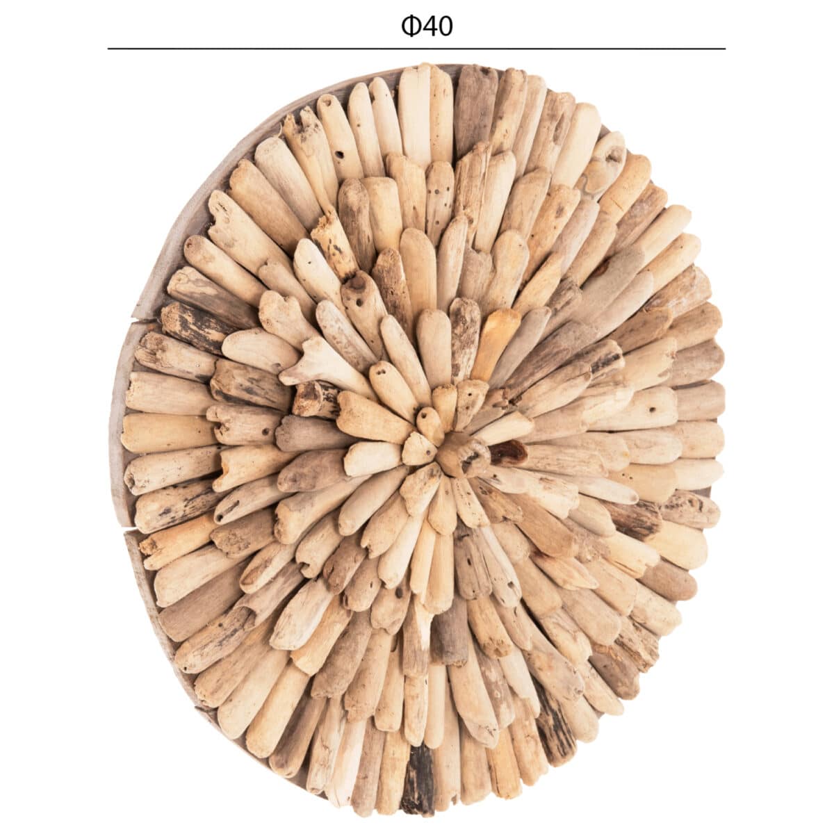 ΔΙΑΚΟΣΜΗΤΙΚΟ ΤΟΙΧΟΥ ΣΤΡΟΓΓΥΛΟ CHIIKI HM4297 DRIFTWOOD ΣΕ ΦΥΣΙΚΟ Φ40 εκ. - Image 2