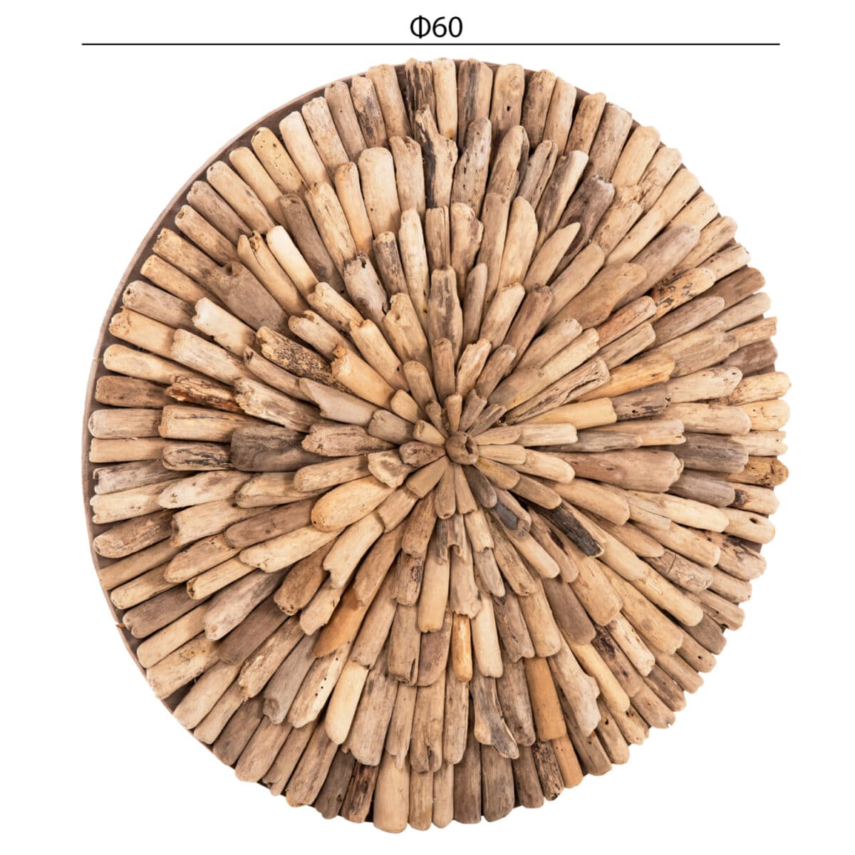 ΔΙΑΚΟΣΜΗΤΙΚΟ ΤΟΙΧΟΥ ΣΤΡΟΓΓΥΛΟ CHIIKI HM4298 DRIFTWOOD ΣΕ ΦΥΣΙΚΟ Φ60 εκ. - Image 2
