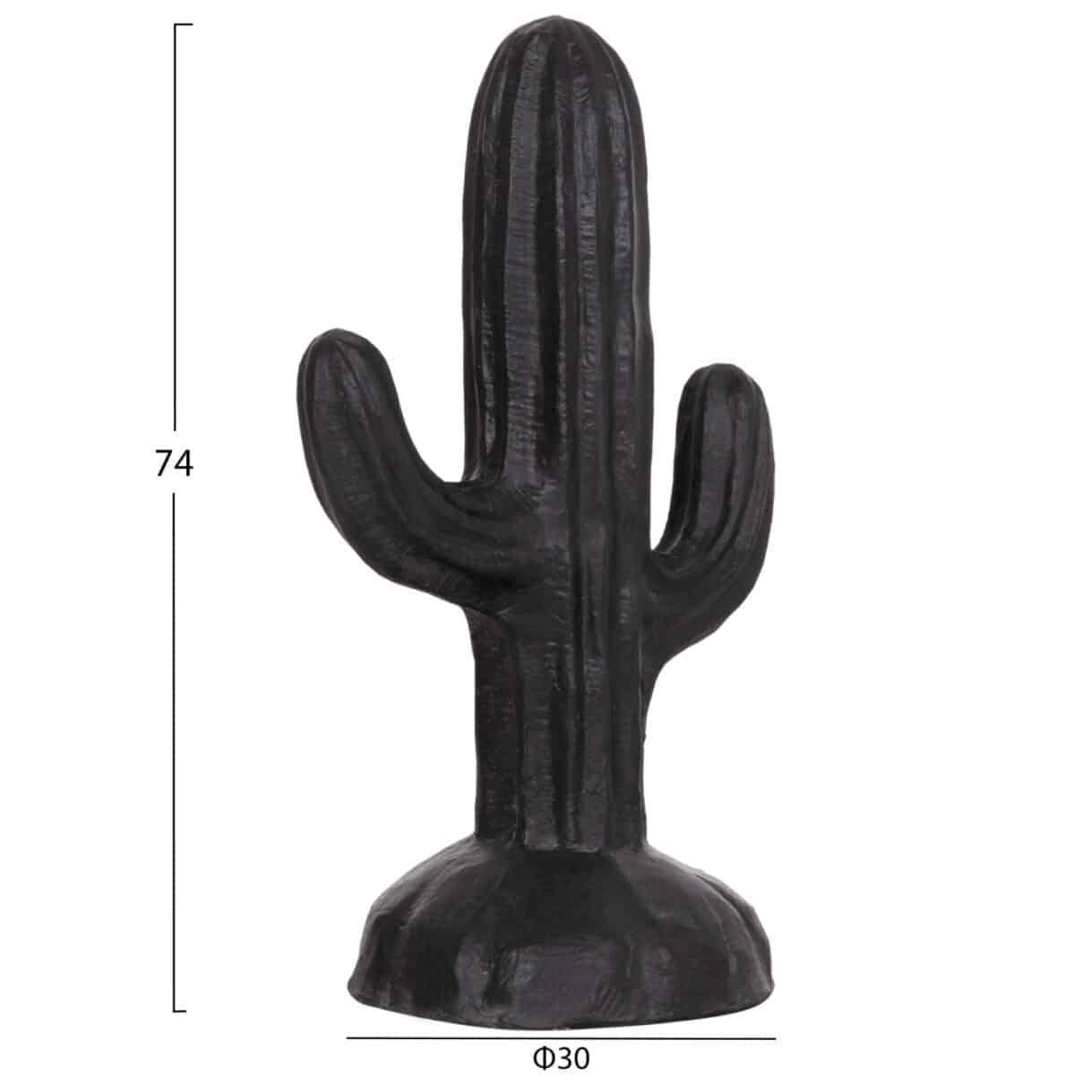 ΔΙΑΚΟΣΜΗΤΙΚΟΣ ΚΑΚΤΟΣ ΔΑΠΕΔΟΥ CACTUS HM4386.01S ΓΥΨΟΣ ΣΕ ΜΑΥΡΟ 42x30x74Υεκ. - Image 2