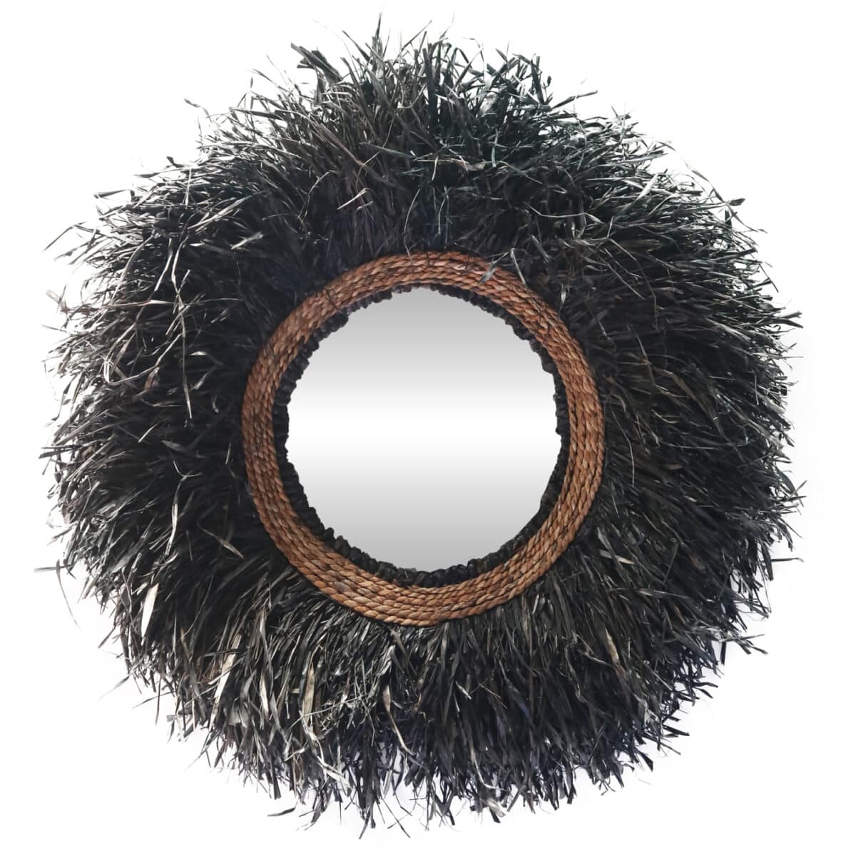 ΔΙΑΚΟΣΜΗΤΙΚΟΣ ΚΑΘΡΕΠΤΗΣ ΤΟΙΧΟΥ ΣΤΡΟΓΓΥΛΟΣ BRENNO HM4713 ΙΝΕΣ ΜΠΑΝΑΝΑΣ ΜΑΥΡΟ Φ80εκ