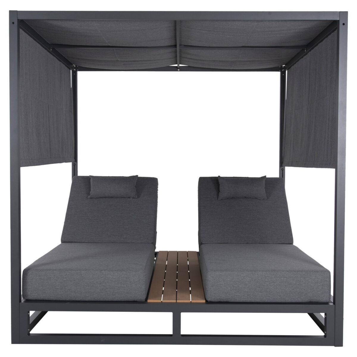 dipli-xaplostra-paralias-me-skiastro-kyb-2 ΔΙΠΛΗ ΞΑΠΛΩΣΤΡΑ ΑΛΟΥΜΙΝΙΟΥ ΠΑΡΑΛΙΑΣ ΜΕ ΣΚΙΑΣΤΡΟ ΚΥΒΟΣ GALLANT HM6097.01 ΓΚΡΙ 2x2x2μ - Image 3