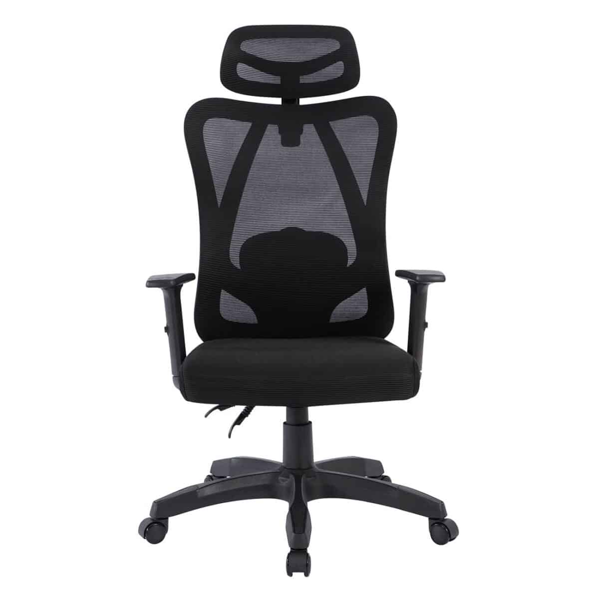 BF3750 Πολυθρόνα Γραφείου Διευθυντή, Mesh Μαύρο, Μπράτσα up-down - Image 5