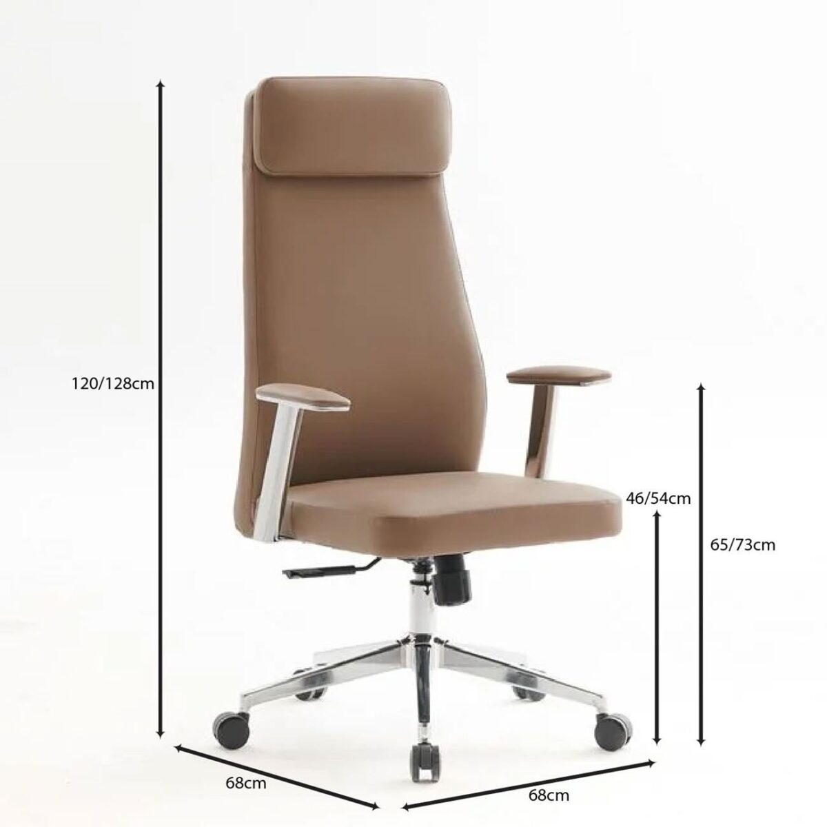 BF8800 Πολυθρόνα Γραφείου Διευθυντή, Pu Cappuccino, Βάση - Image 7