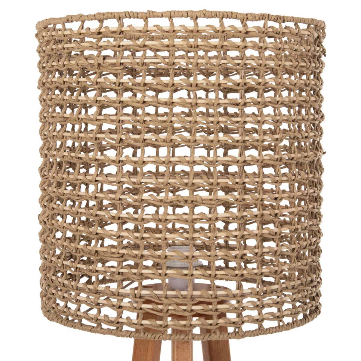 ΕΠΙΔΑΠΕΔΙΟ ΦΩΤΙΣΤΙΚΟ HM4351 RUBBERWOOD-RATTAN-PAPER ROPE ΣΕ ΦΥΣΙΚΟ Φ36x149,5Υεκ. - Image 3