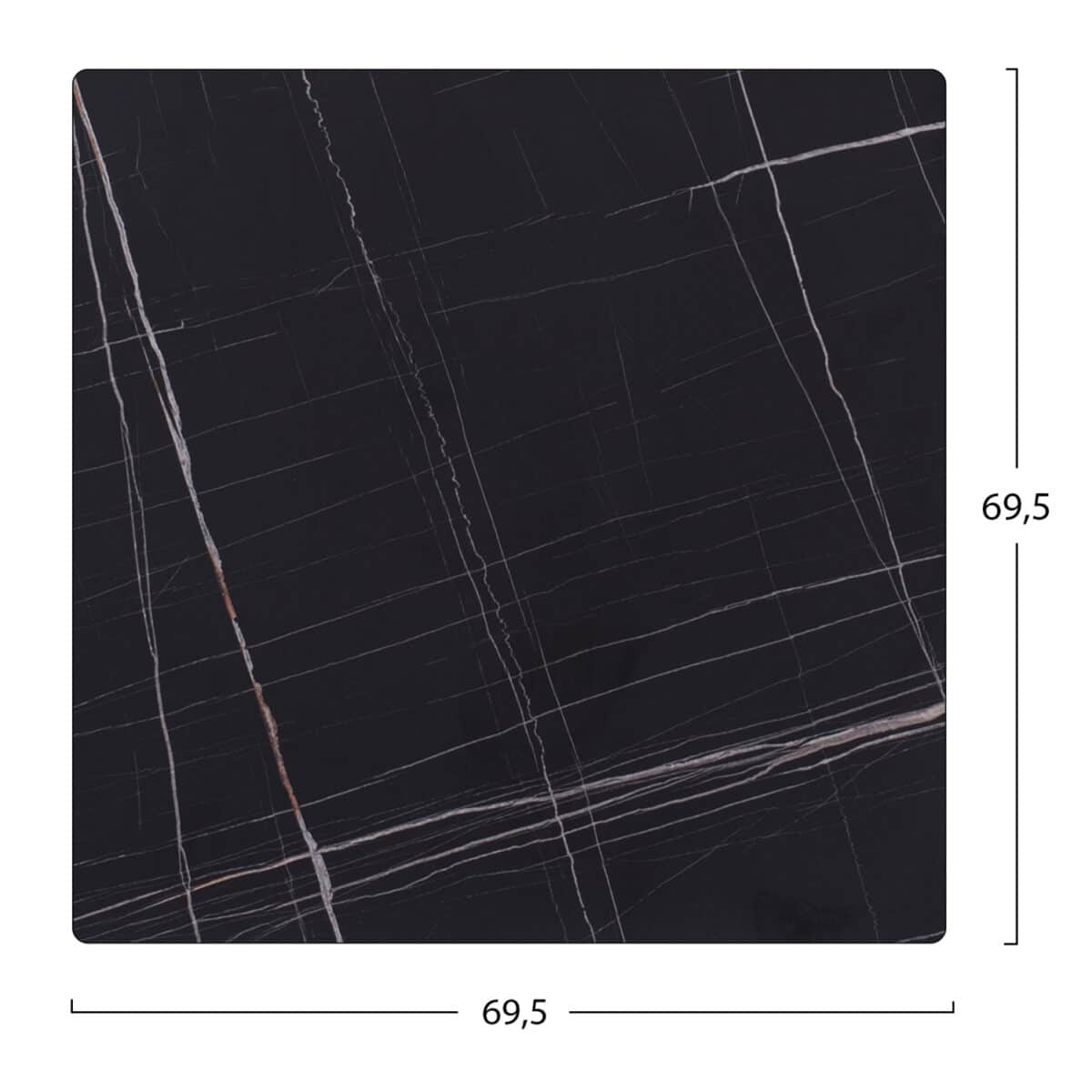 ΕΠΙΦΑΝΕΙΑ ΤΡΑΠΕΖΙΟΥ COMPACT HPL ΜΑΥΡΟ ΜΑΡΜΑΡΟ 5175 ΗΜ11699.02 69,5x69,5 ΠΑΧΟΥΣ 12mm. - Image 2