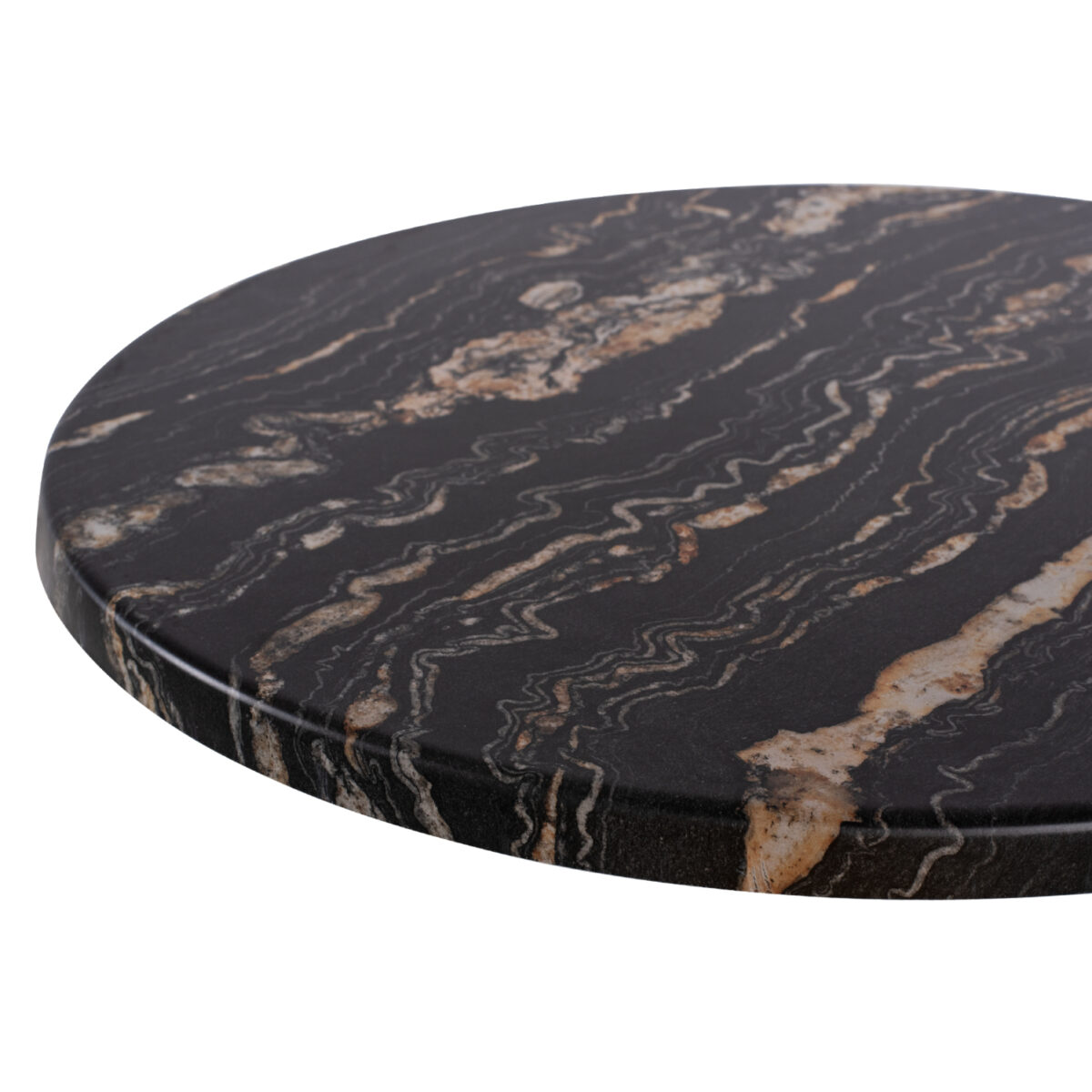 ΕΠΙΦΑΝΕΙΑ ΤΡΑΠΕΖΙΟΥ Φ60Χ2.5εκ. 5787 WERZALIT BLACK GOLD MARBLE HM5227.15 - Image 4