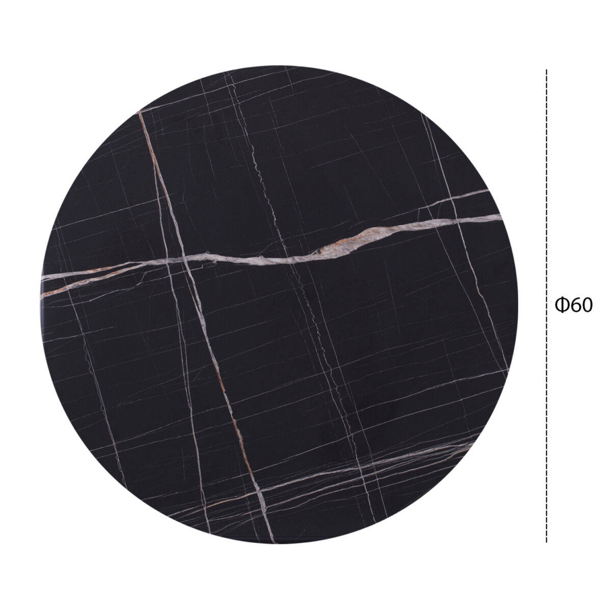 ΕΠΙΦΑΝΕΙΑ ΤΡΑΠΕΖΙΟΥ 741 WERZALIT Φ60Χ2.5εκ. ΜΑΥΡΟ ΜΑΡΜΑΡΟ HM5227.13 - Image 2