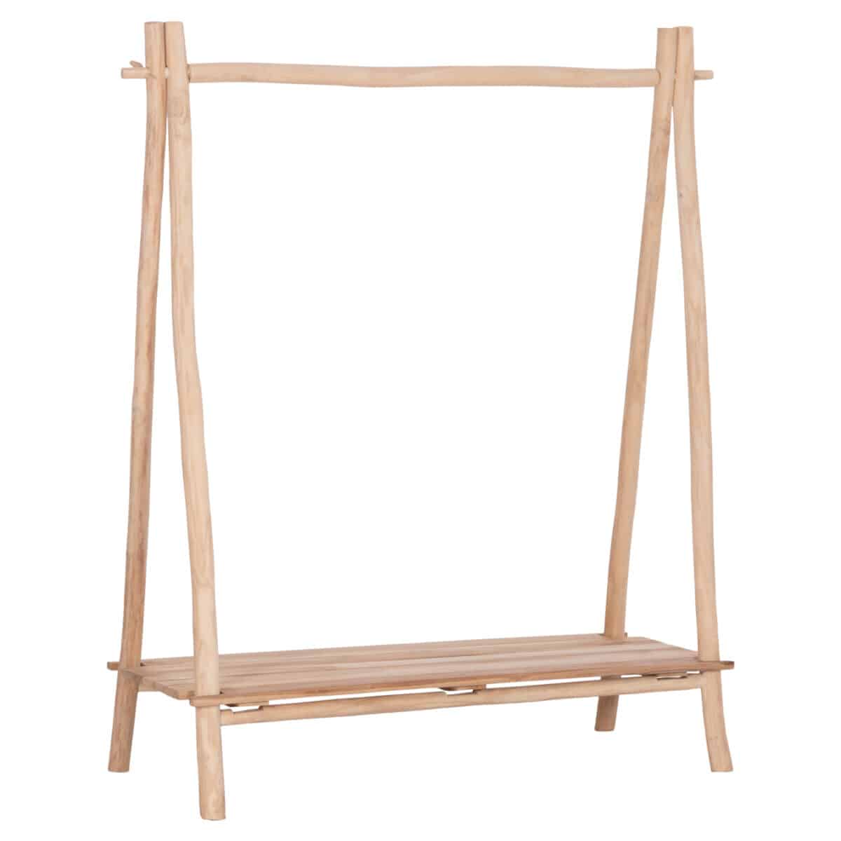 ΕΠΙΠΛΟ ΕΙΣΟΔΟΥ PERL HM9911 ΚΛΑΔΙΑ ΞΥΛΟΥ TEAK-ΦΥΣΙΚΟ 130,5x53x152Υεκ.