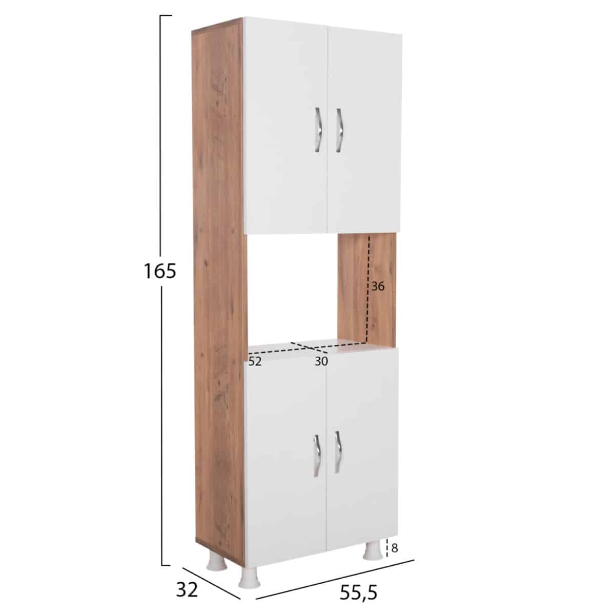 ΕΠΙΠΛΟ ΚΟΥΖΙΝΑΣ/ΝΤΟΥΛΑΠΙ RAD HM18196.04 ΜΕΛΑΜΙΝΗ ΦΥΣΙΚΟ-ΛΕΥΚΟ 55,5x32x165Υεκ. - Image 2